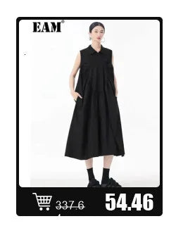 EAM White Ankle Length Woolen Coat New Lapel Long Sleeve Double Breasted Women Jacket Fashion Autumn Winter Tide 2025 31A0988