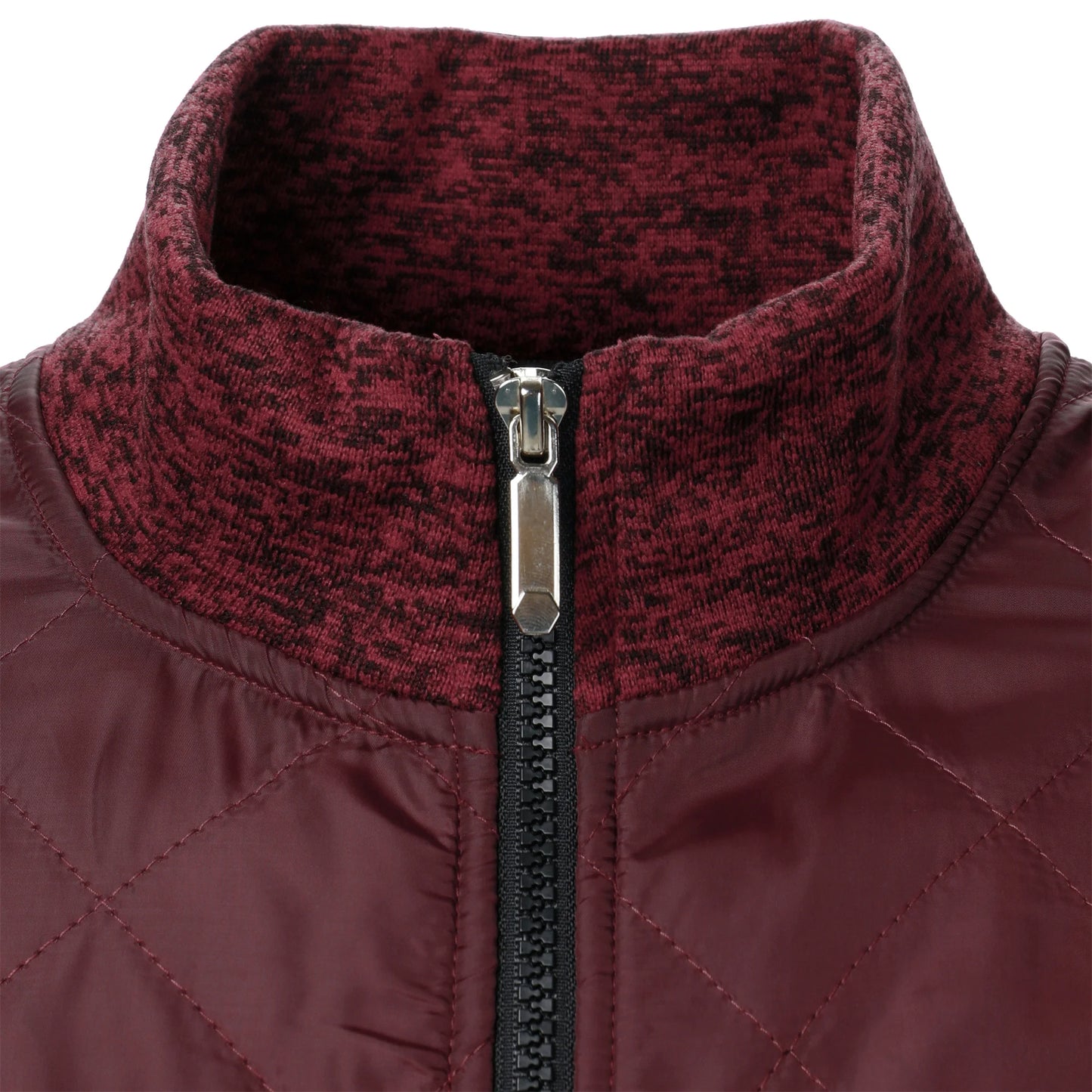 Autumn/winter men's stand-up collar striped check zipper sweater coat with color