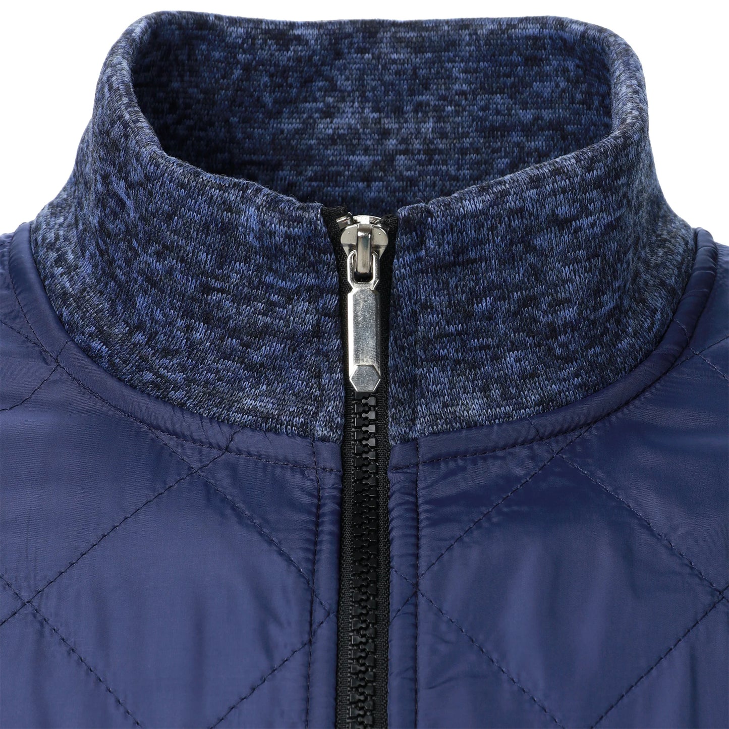 Autumn/winter men's stand-up collar striped check zipper sweater coat with color