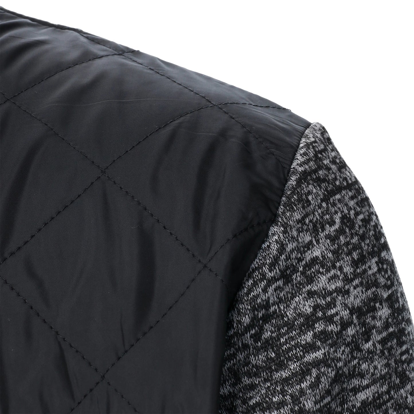Autumn/winter men's stand-up collar striped check zipper sweater coat with color