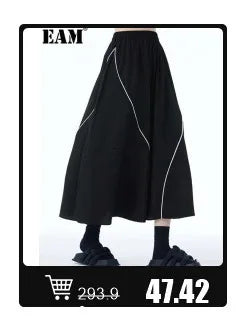 EAM White Ankle Length Woolen Coat New Lapel Long Sleeve Double Breasted Women Jacket Fashion Autumn Winter Tide 2025 31A0988