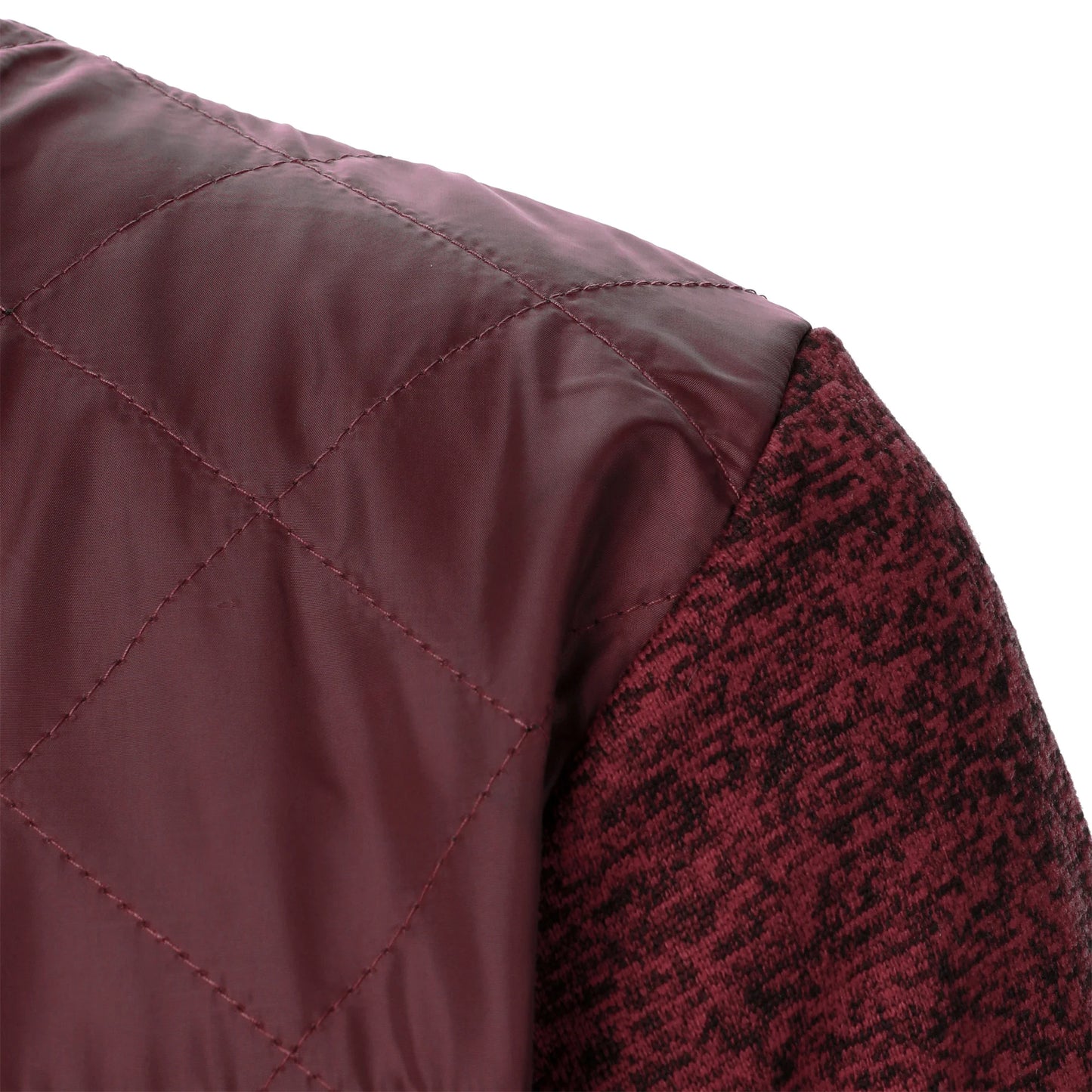 Autumn/winter men's stand-up collar striped check zipper sweater coat with color