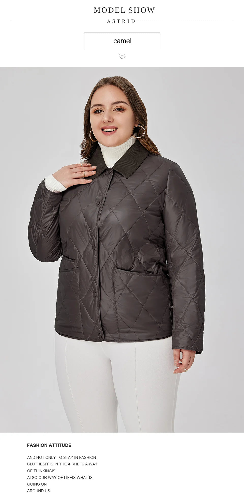 Astrid Women's Spring Jacket 2023 Padded Coat Women Parkas Quilted Fashion Stitching Female Clothing New In Outerwears Plus Size