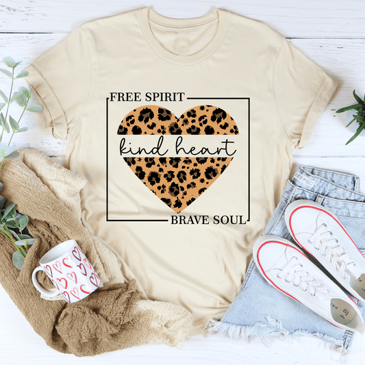 Free Spirit Kind Heart Brave Soul T-Shirt-0